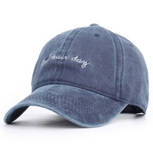 Bad Hair Day Embroidery Baseball Cap Unisex Washed 100% Cotton Hat Summer Sun UV Protection