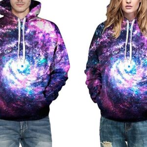 Colorful Long Sleeve Galaxy Pattern 3D Painted Hoodie