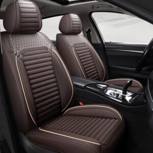 5 Seater 4 Seasons Universal Leather Seat Cover Wear Resistant Dirt Resistant Scratch Resistant and Durable Leather £¨ Ford Mustang and Chevrolet Camaro are Not Suitable£©