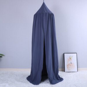 Children's Room Decoration Tents Dome Children's Bed Curtains Dark Blue Indoor Play House Bed Nets