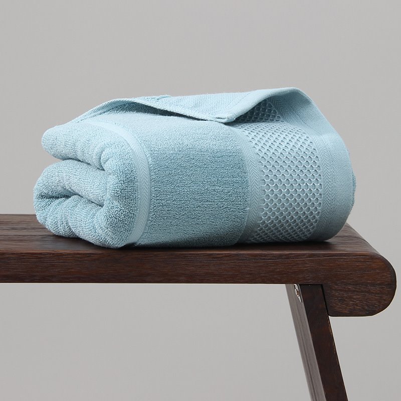 Cotton Thick Rectangular Plain Towel Simple Style Highly Absorbent Soft Large Bath Towel for Men and Women 28*55inch - Image 3