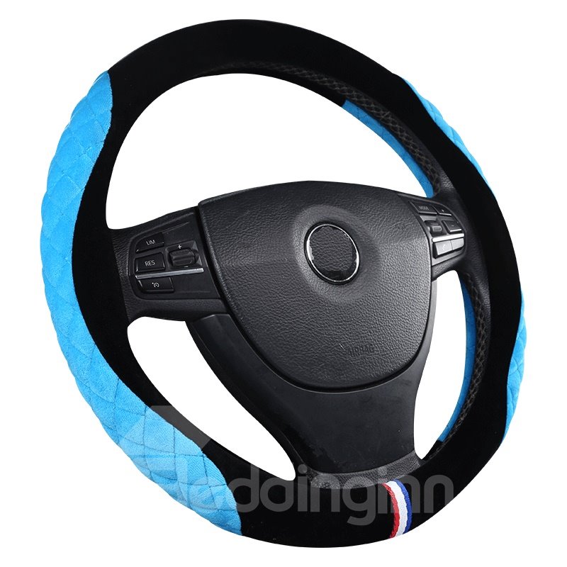 Suede With Bright Package On Both Sides Steering Wheel Cover - Image 4