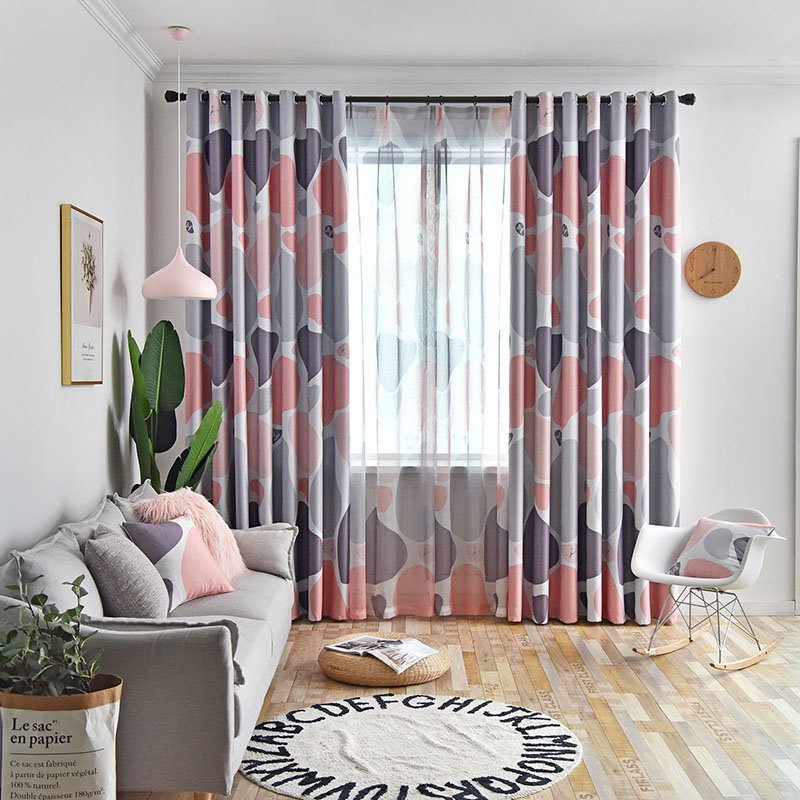 Modern Nordic Style Color Block Blackout Curtains for Living Room Bedroom No Pilling No Fading No off-lining Machine Wash Accepted - Image 81
