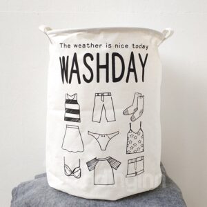 Cloth Japanese Style Letter Pattern Storage Basket