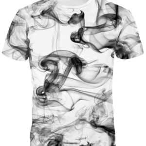 Ink Painting Short Sleeve Round Neck 3D Painted T-Shirt