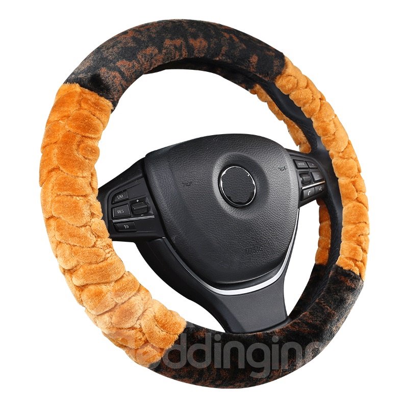 Suede Material Fashionable Skin Care Soft Steering Wheel Cover - Image 3