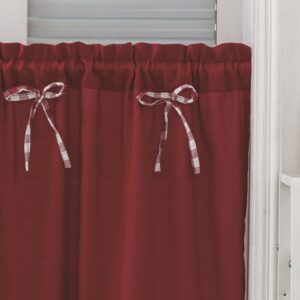 American Style Pastoral Bow Window Valance Short Polyester Valance for Kitchens Bathrooms Basements & More