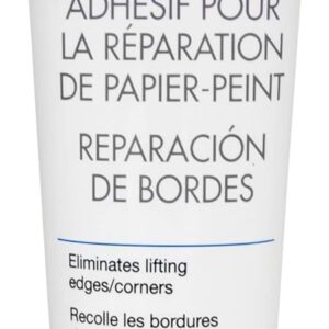 Roman Products 207802LW 6454 Seam Repair Adhesive, Sealer for Wallpaper Tears, and Loose and Overlapping Edges, 3-oz Tube, 3 Oz, White, 3 Ounce