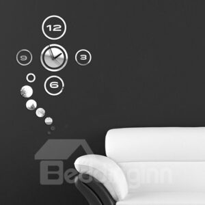 Creative and Simple Original 3D Acrylic Mirror Wall Sticker Wall Clock