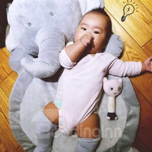 Elephant Shape Coral Velvet Fabric Home Decoration Baby Rug