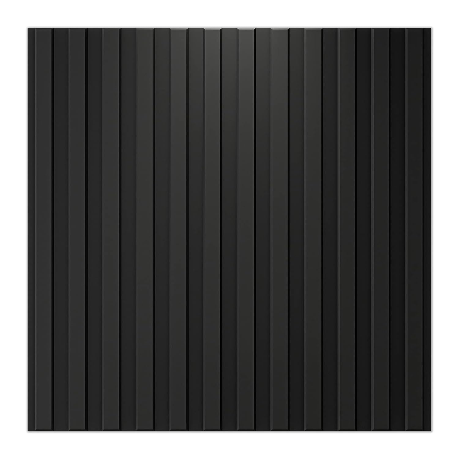 Art3d Slat Wall Panel, 3D Fluted Textured Panel 12-Tile 19.7 x 19.7in. - Black - Image 2