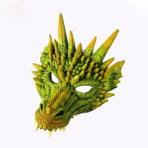 Realistic PU 3D Dragon Horror Face Mask Animals Cosplay Masks Halloween Party Accessories