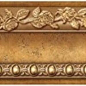 Flower Molding Peel and Stick Wall Border Easy to Apply (Gold Brown)