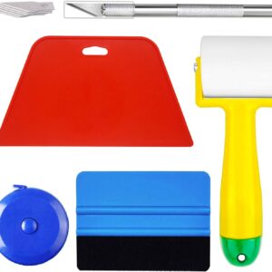 CARTINTS Wallpaper Tools Wallpaper Smoothing Tools with Smoother, Cutter Blades, Seam Roller, for Applying Adhesive Contact Paper Window Film Car Vinyl
