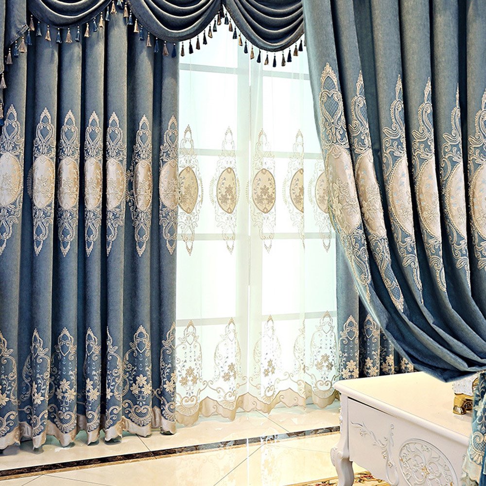 European Floral Embroidery Sheer Curtains for Living Room Bedroom Custom 2 Panels Breathable Voile Drapes No Pilling No Fading No off-lining - Image 15