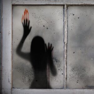 Halloween Wall Stickers Horror Shadow Blood Handprint Door Paste Bathroom Glass Paste PVC Wall Window Door Sticker