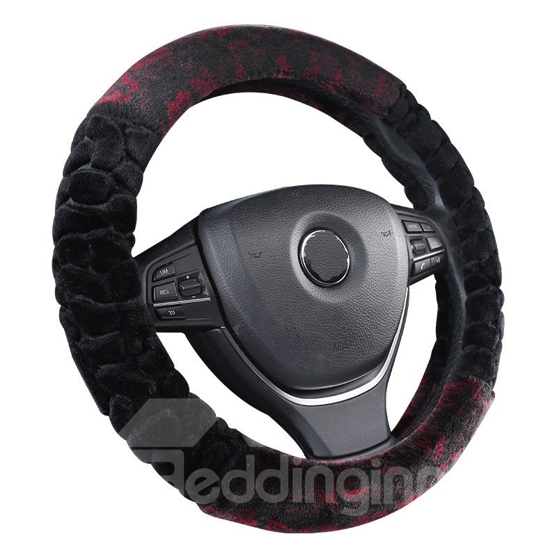Suede Material Fashionable Skin Care Soft Steering Wheel Cover - Image 4