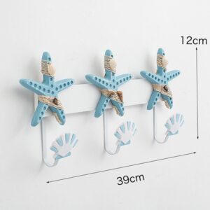 Beach Decor Seashell Wall Hooks Towel Rack for Bathroom Bedroom or Kitchen Beach Bathroom Decor Coastal Theme Beach House Decor