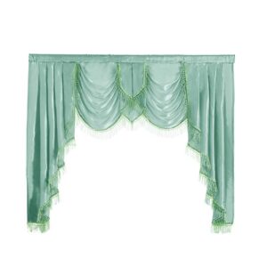 European Royal Gorgeous Luxury Valance Plain for Living Room Luxury Home Decor Drapes Bedroom Kitchen Orange Green White Gray Brown Beige 61''*49''