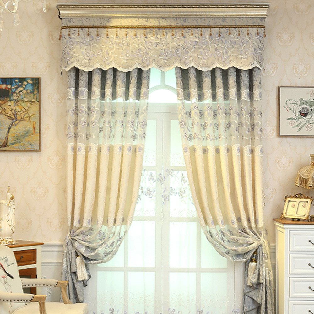 European Embroidery Floral Sheer Curtains for Living Room Bedroom Decoration Custom 2 Panels Breathable Voile Drapes No Pilling No Fading No off-lining Polyester - Image 14
