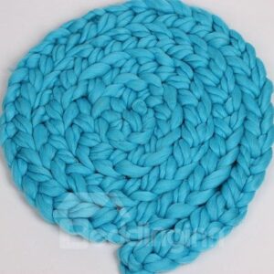 Knitted Crochet Braid Shaped Baby Blanket Photo Prop