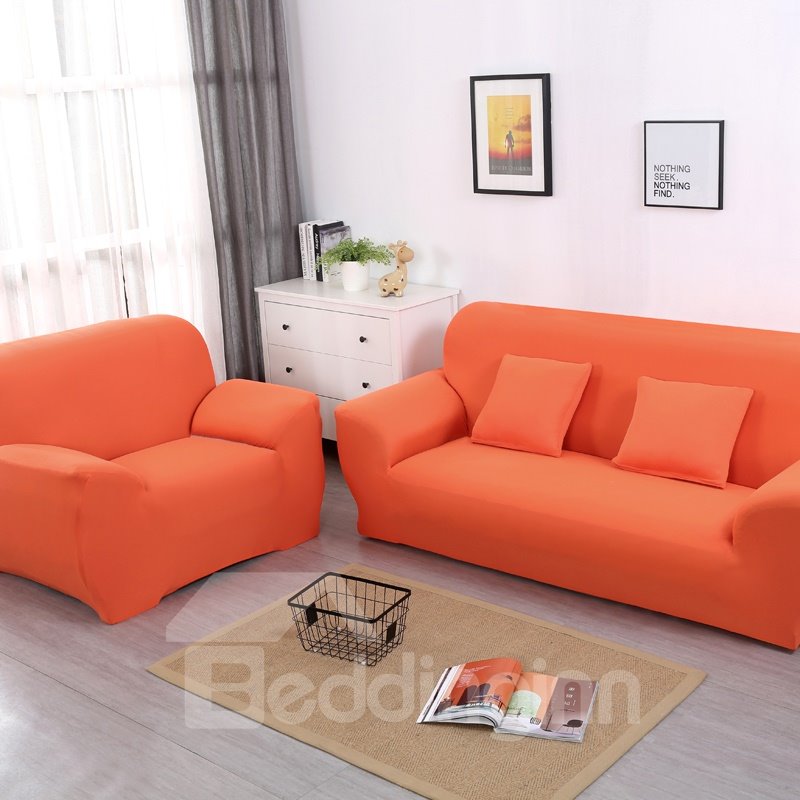 Pure Color Single Seat Full Coverage Simple Style Sofa Covers - Image 4