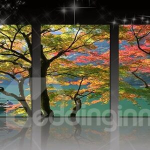 Fantastic Colorful Trees 3-Panel Canvas Wall Art Prints