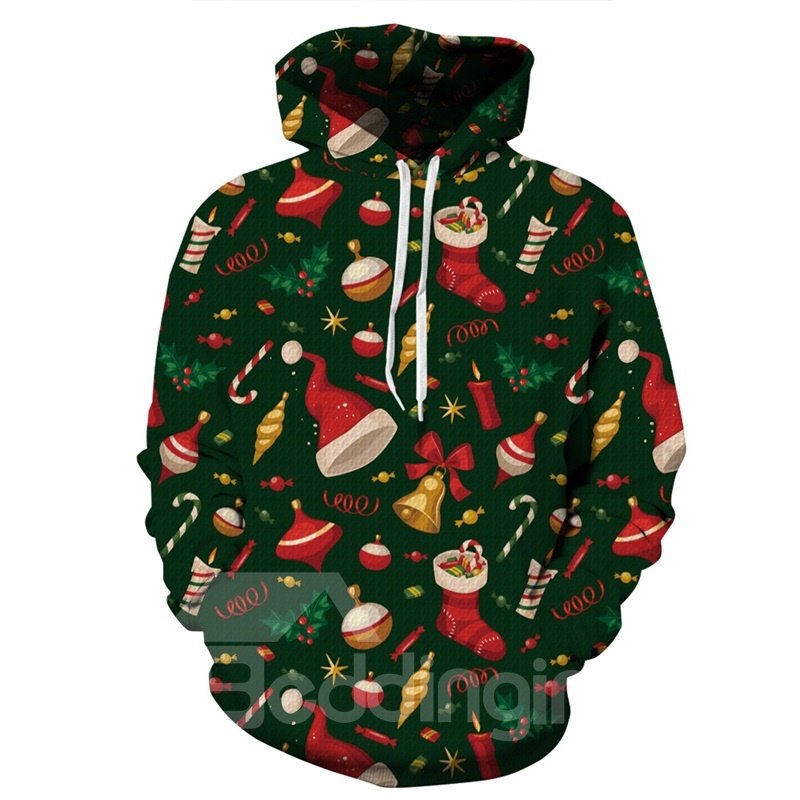 Long Sleeve Christmas Tree Decorations 3D Pattern Hoodie - Image 4