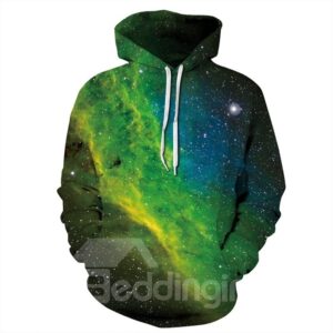 Like Aurora Scenery Long Sleeve 3D Pattern Hoodie