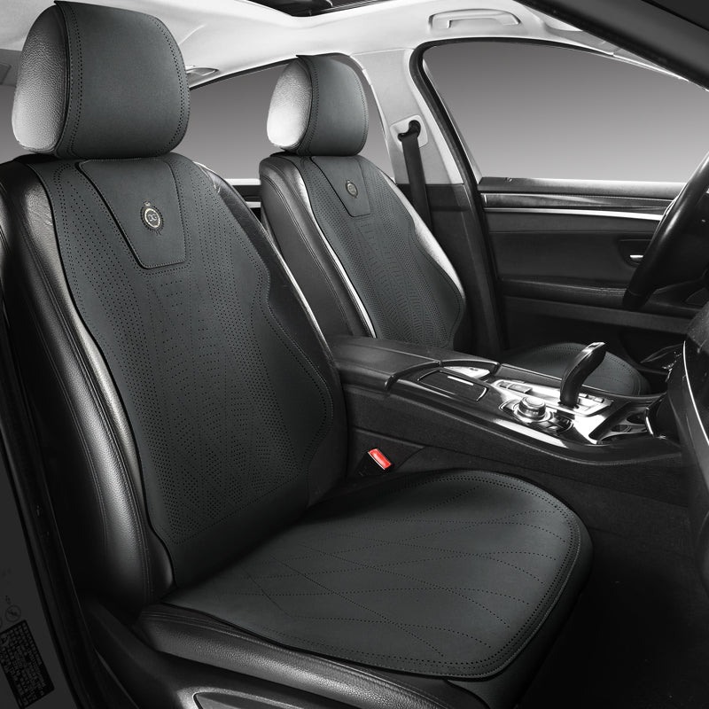 Microfiber Suede Car Seat Cover Full Set for 5-Seater Sedans SUV, Universal Fit, Pad Style - Image 14