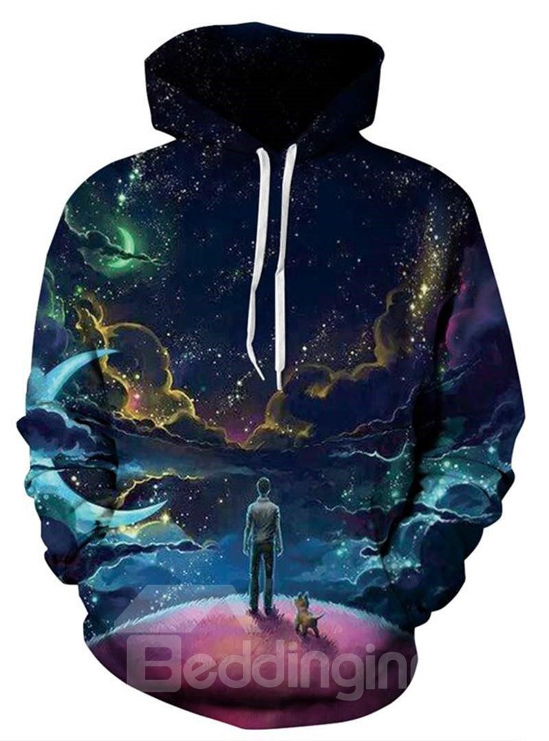 Attractive Long Sleeve Boy with Dog Pattern 3D Painted Hoodie - Image 3
