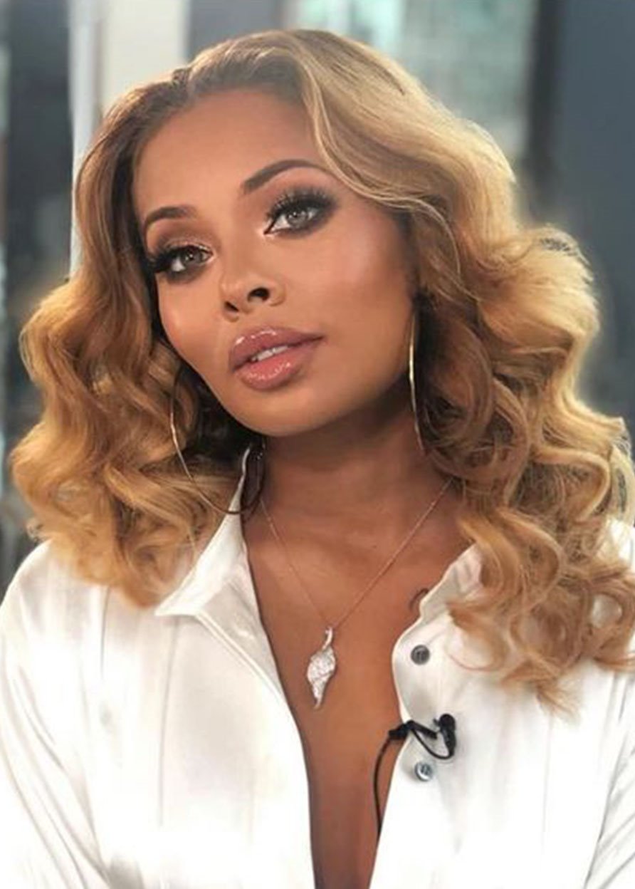 Synthetic Hair Wavy Lace Front Cap Women 22 Inches 120% Wigs Heat Resistant Natural Looking Daily Party Wigs Cosplay Wigs with Natural Bangs with Free Wig Cap - Image 31