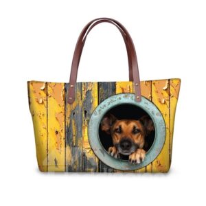 Puppy Dog Zipper Waterproof Sturdy 3D Printed for Women Girls Shoulder HandBags