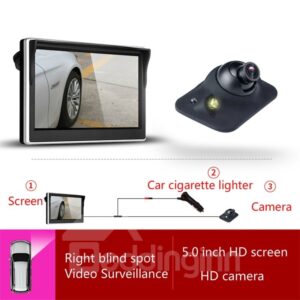 5-inch Car Display LED-sensing Car Camera Side-view Reversing Image System