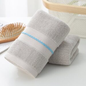 Jacquard Rectangular Cotton Plain Towel Simple Style Face & Hand Towel
