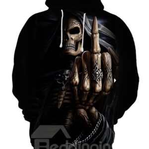 Cool Design Bright Color Clear Print Polyester Pullover 3D Painted Hoodie