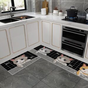 Soft Cartoon Skid Resistance Kitchen Mat Carpets Super Water Absorption Non-slip PVC Material