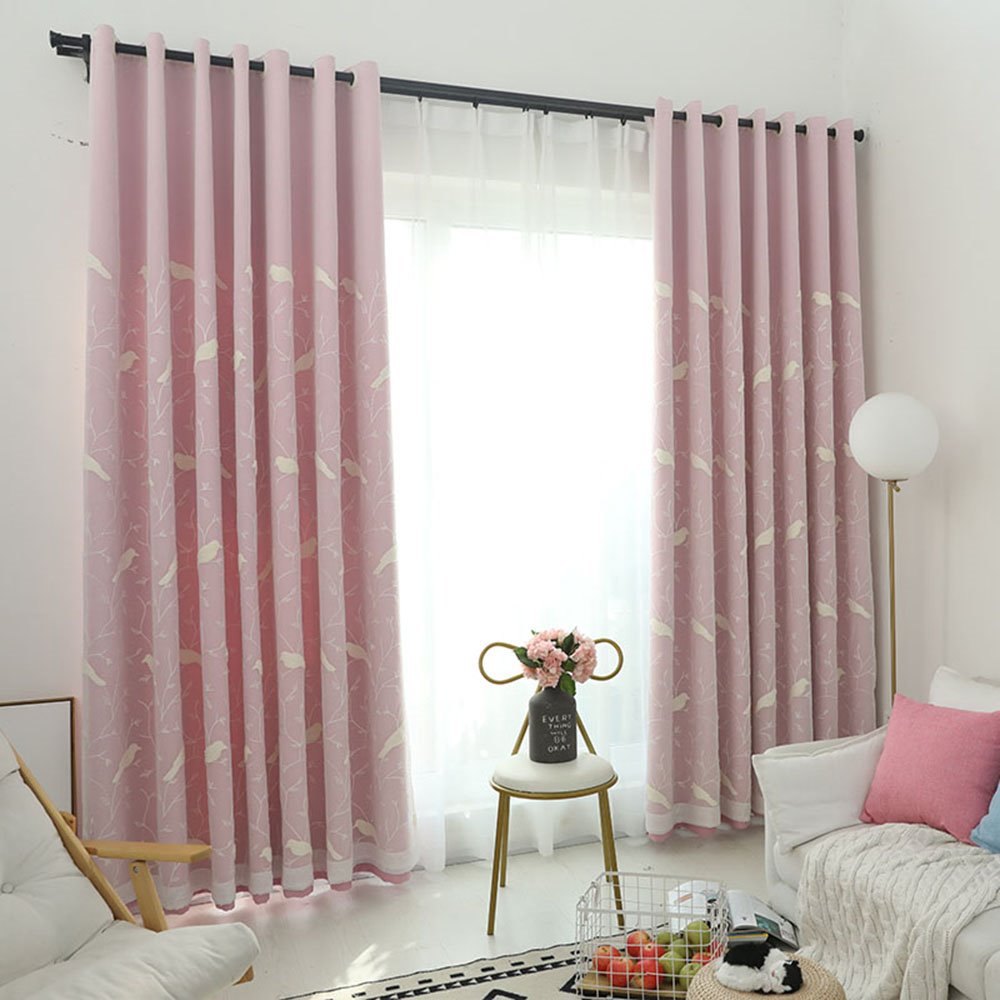 Modern Birds Embroidery Curtain Sets Sheer and Lining Blackout Curtain for Living Room Bedroom Decoration No Pilling No Fading No off-lining - Image 64