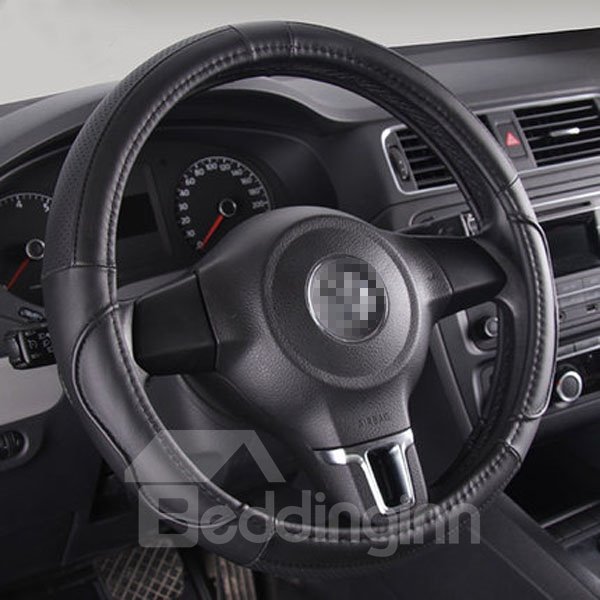 Classic Solid Leather Material And Most Popular Steering Wheel Covers Suitable for Most Round Steering Wheels