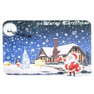 Cartoon Style Christmas Polyester Waterproof Area Rug