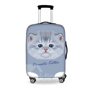 lovely Fat Cat Pattern 3D Painted Luggage Protect Cover