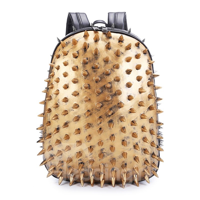 Personalized 3D Hedgehog PU Leather Casual Laptop Backpack School Bag - Image 2