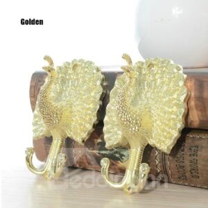 Vintage Peacock Shape European Style 2 Pcs Hooks