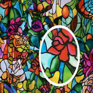 d-c-fix 346-0647-4PKA Self-Adhesive Privacy Glass Window Film, Spring Chapel/Tulia, 17" x 78" Roll, 4-Pack with Applicator