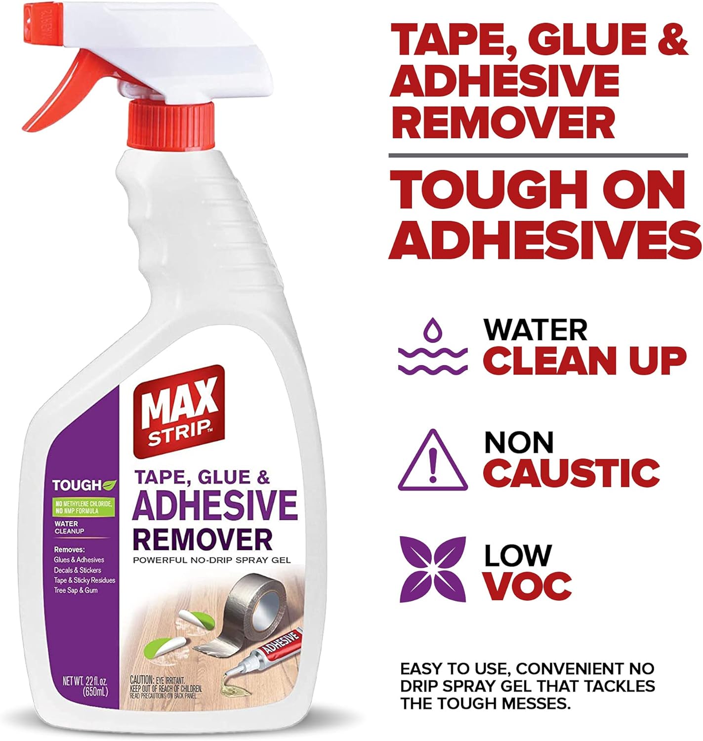 Max Strip Tape, Glue & Adhesive Remover 22 oz - Image 3
