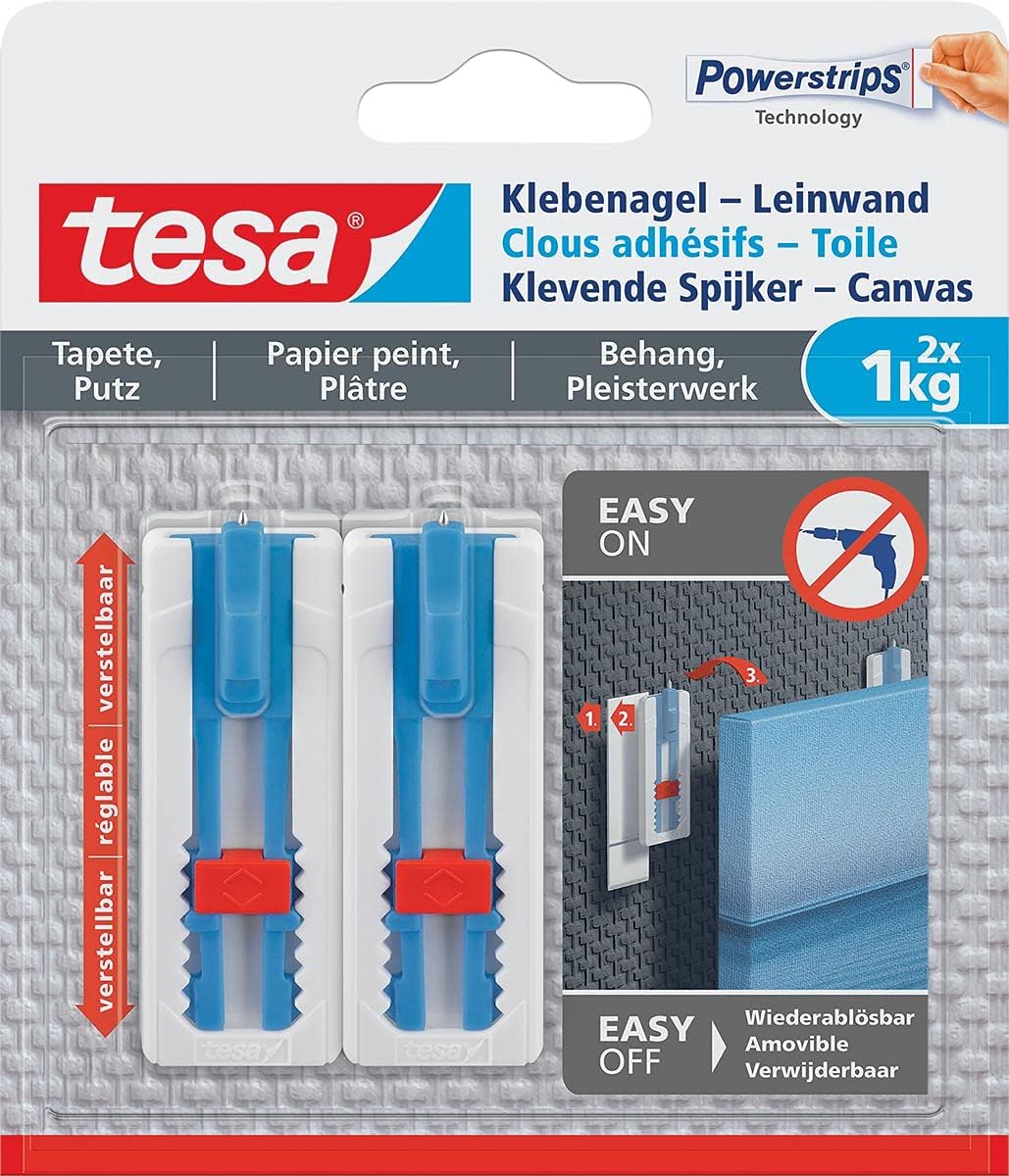 tesa Adhesive Nail for Canvas Wallpaper and Plaster 1kg