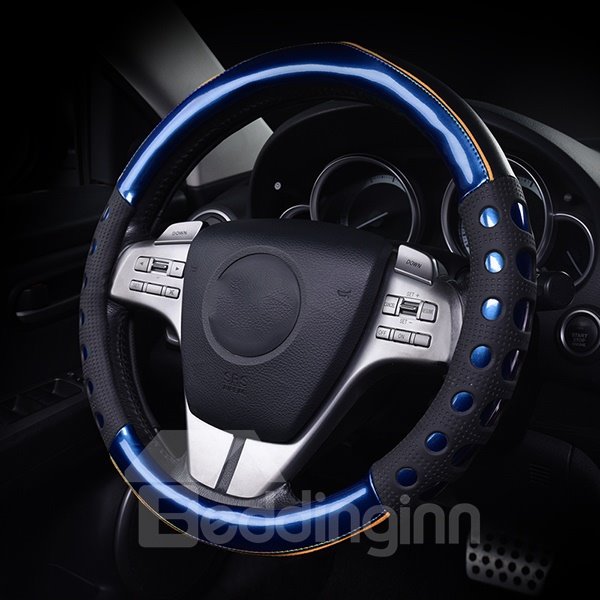 Bright Leatherette And Slip Resistance Gel Steering Wheel Cover Anti-skid Wear-resistant Dirt-resistant Durable And Breathable Not Hurt Hands Suitable for Most Round Steering Wheels - Image 5