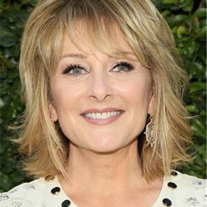 Lace Front Cap Synthetic Hair Women Natural Straight 120% 16 Inches Wigs Heat Resistant Natural Looking Daily Party Wigs Cosplay Wigs with Natural Bangs with Free Wig Cap