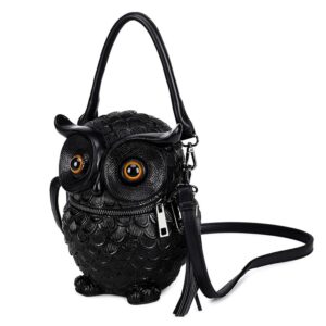 3D Embossed Owl Bag PU Leather Crossbody Single-Shoulder Bags For Women