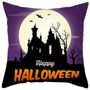 Halloween Pillowcases Square Cushion Cases Bed Sofa Pillowcases 18*18 inches 1 Pack